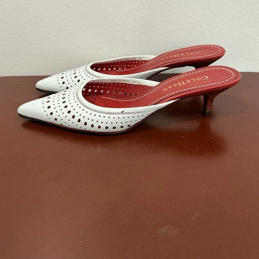 Cole Haan Women's 6.5B Mule Style Leather Heels Office Business
